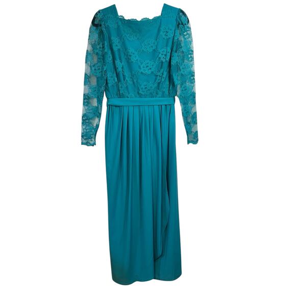 Handmade Dresses & Skirts - Handmade VTG Lace Dress SZ 10 Long Romantic Feminine Floral Cottagecore Fairy